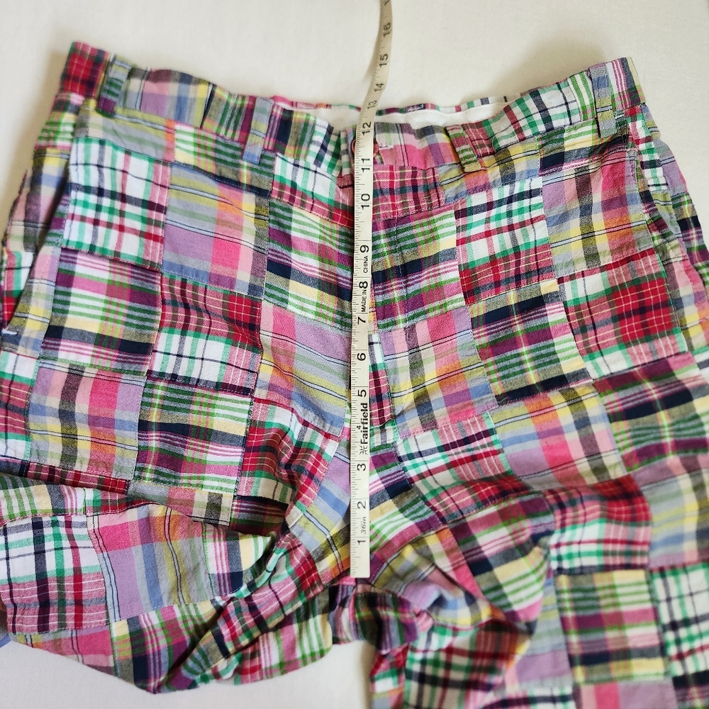 Bw Bowen & Wright Madras Plaid Patchwork Shorts R… - image 8